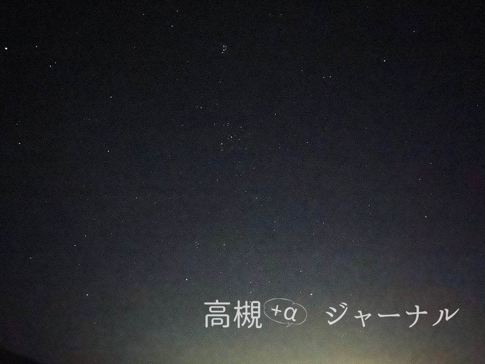 琵琶湖側の星空