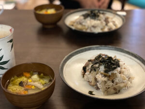 牛肉とゴボウのピラフ