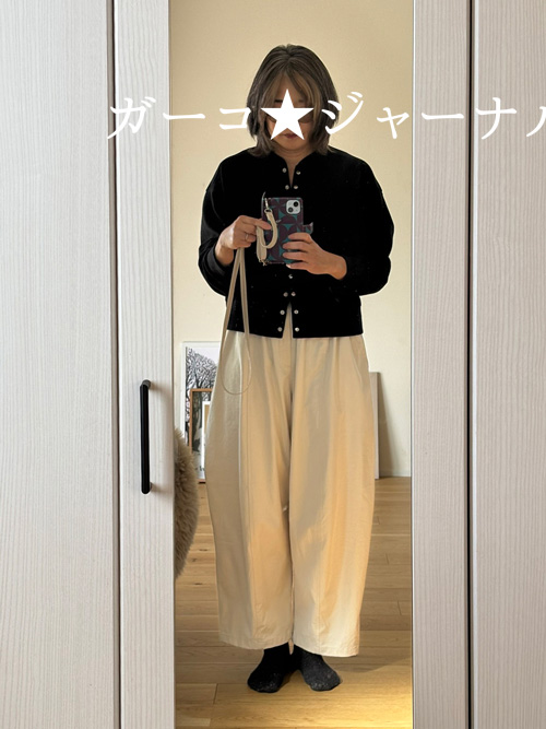 フォーシー　コクーンパンツ履き比べアイボリーMサイズ